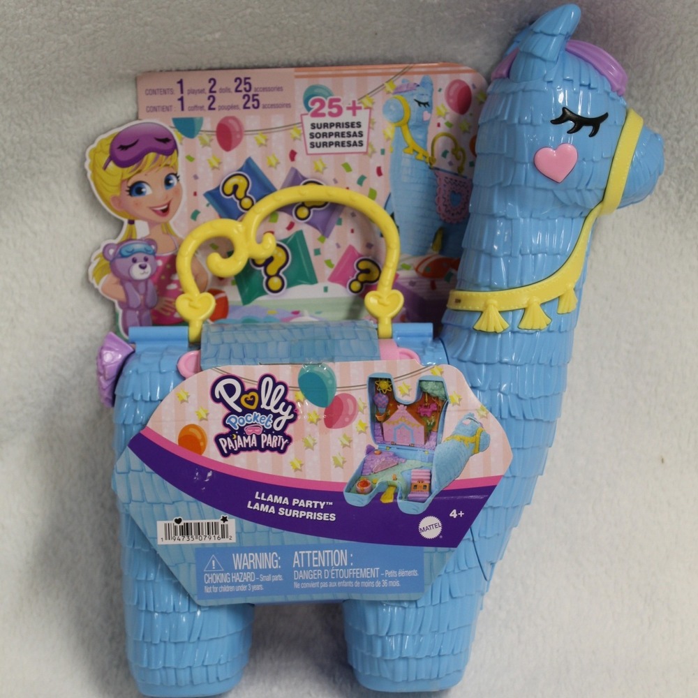 Polly Pocket Pajama‎ Party Llama Party Lama Surprises Playset Mattel New